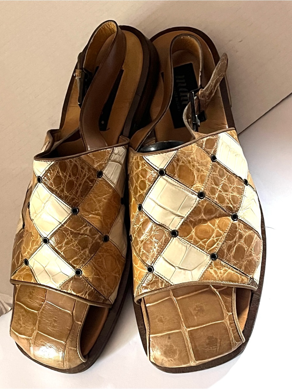Mauri Patchwork Alligator SLingback Men's Dress Sandals